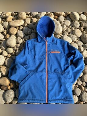 Free Country Royal Blue Hooded Jacket with Orange Zipper